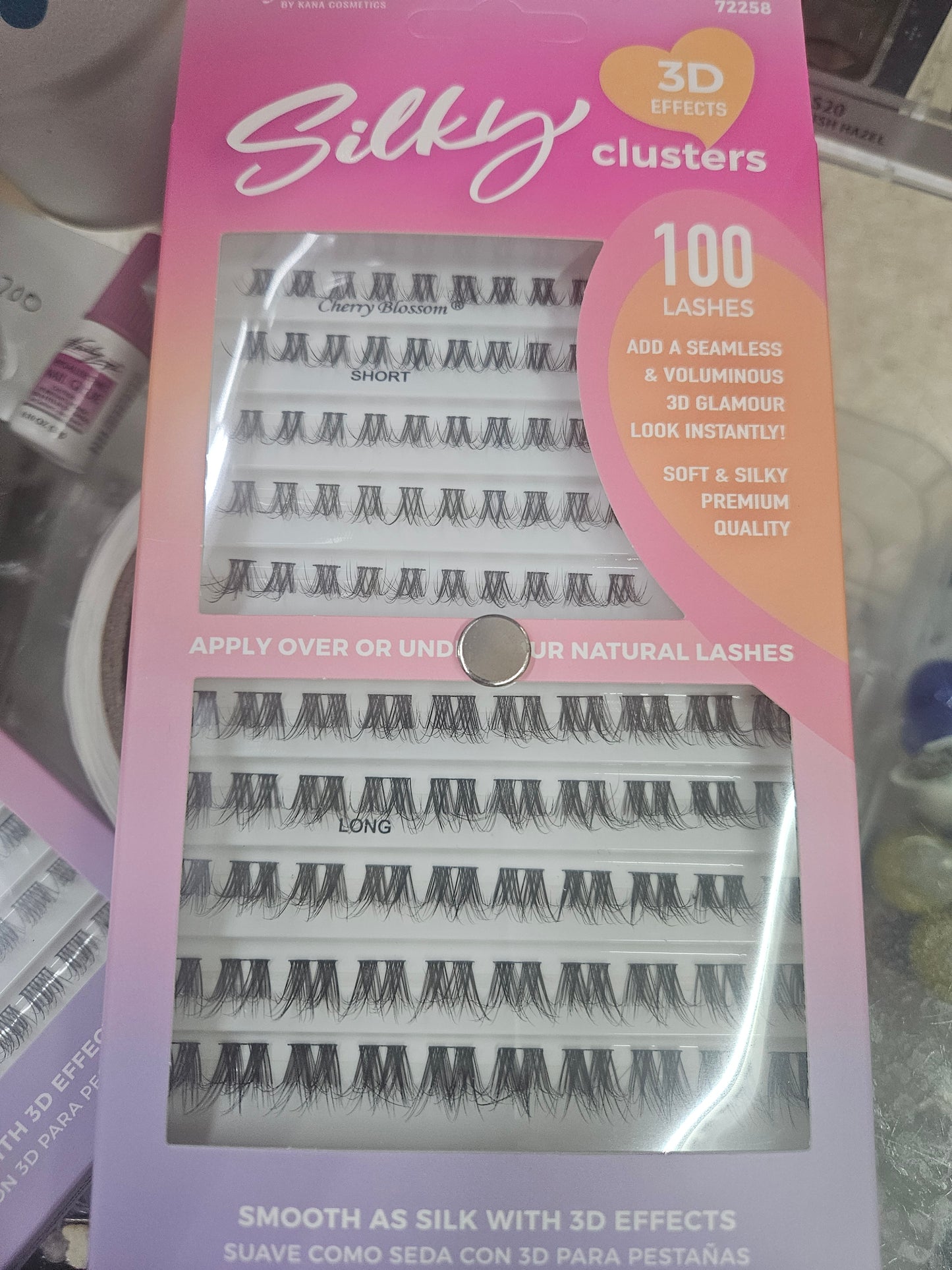 Cherry Blossom silky 3D effect Clusters 100 Lashes 72258
