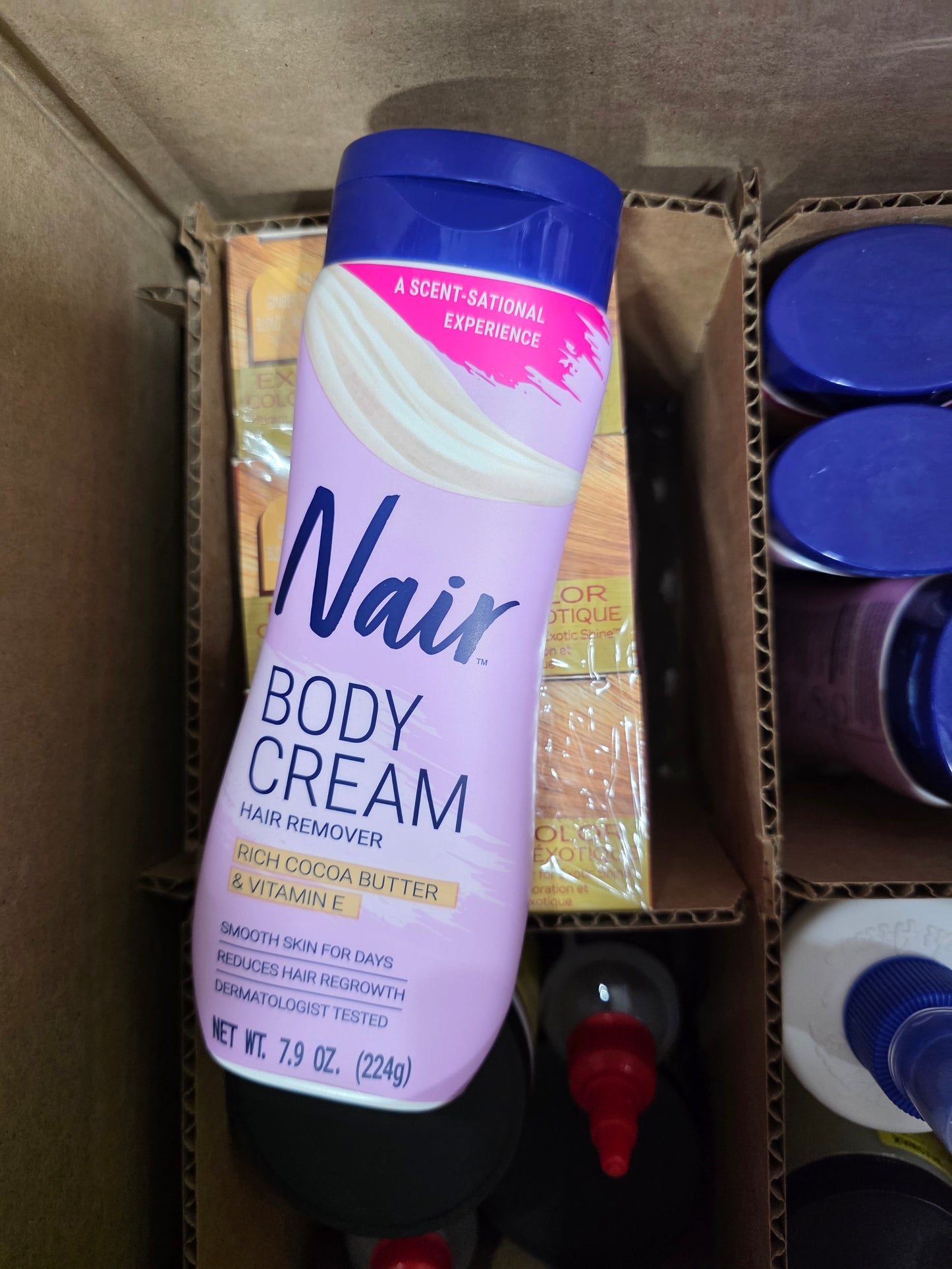 Nair body cream hair remover rich coca butter and vitamin e 7.9oz