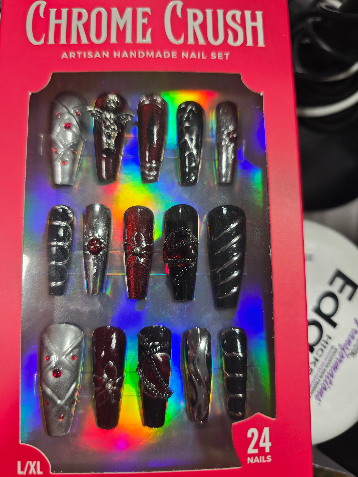 PoshMellow Chrome Crush Artisan Handmade Nails Set by Beauty Giant