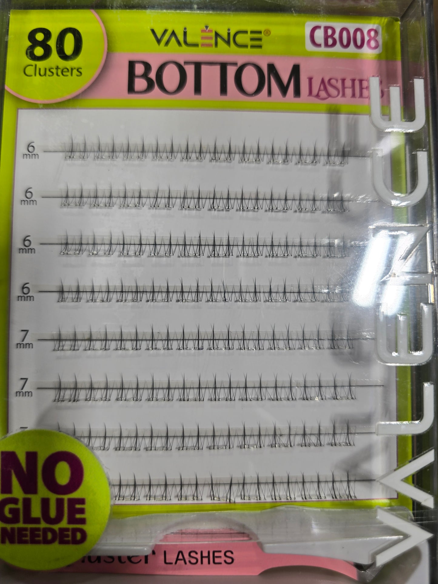 Valence Pre-Glue Bottom Lash 80Pc Cluster