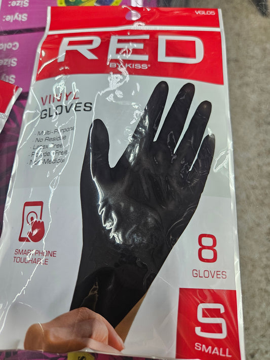 Red by kiss vinyl gloves 8pcs