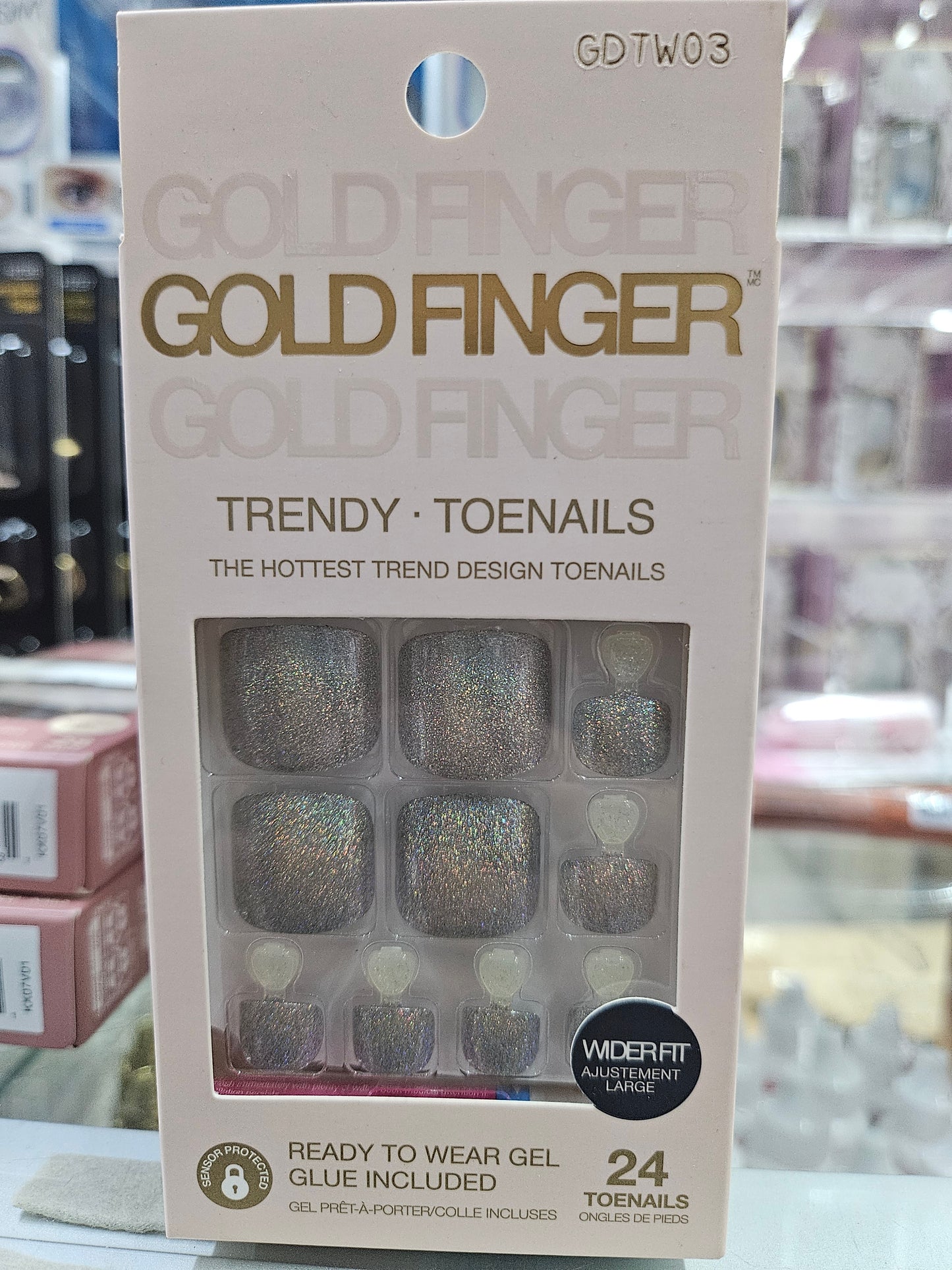 Gold finger Trendy toenails