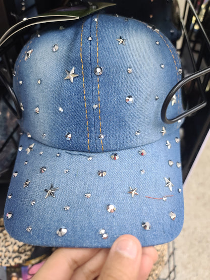 Satin liner stud baseball cap