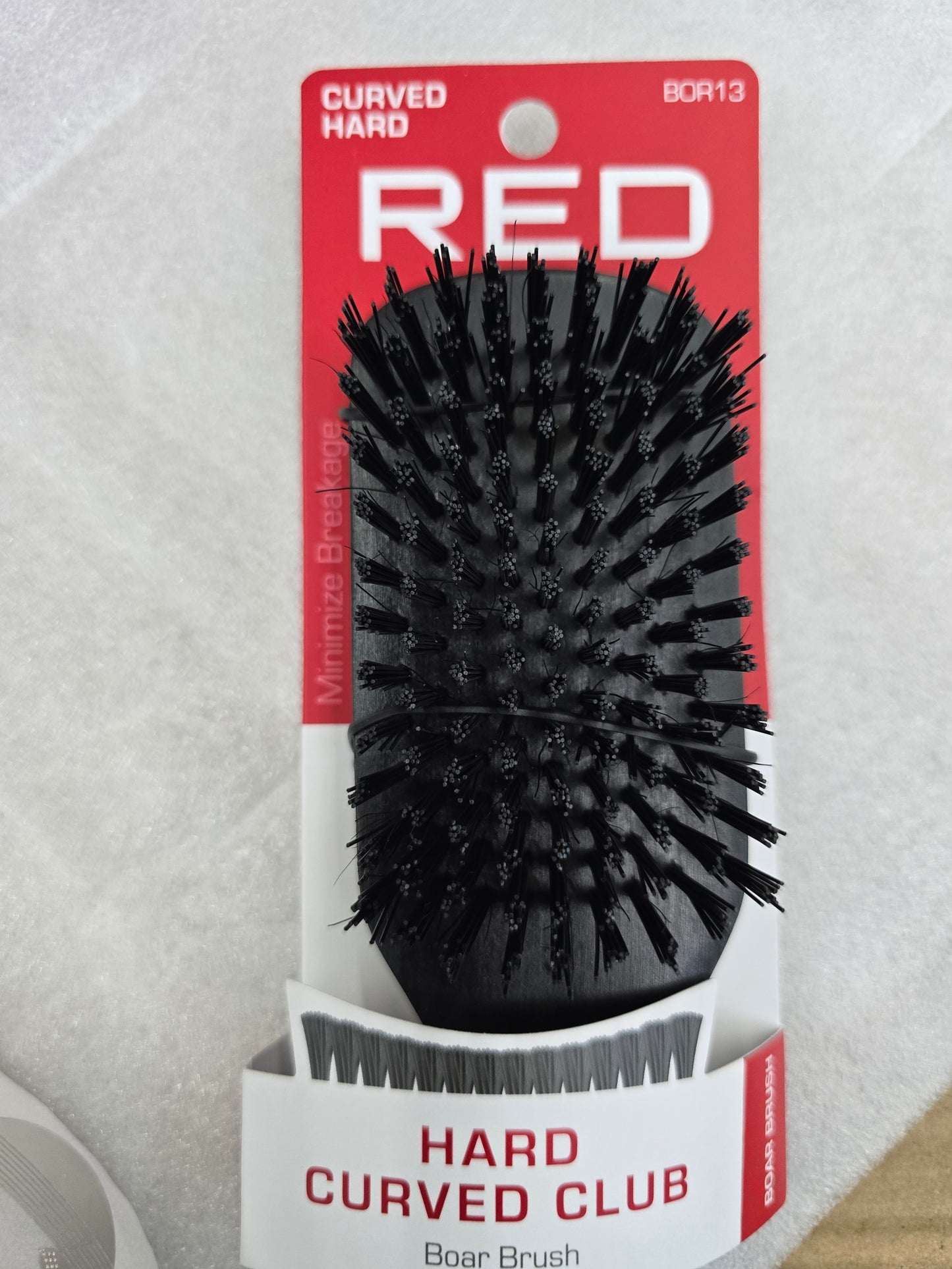 Red By Kiss Hard Curved Club Boar Brush BOR13