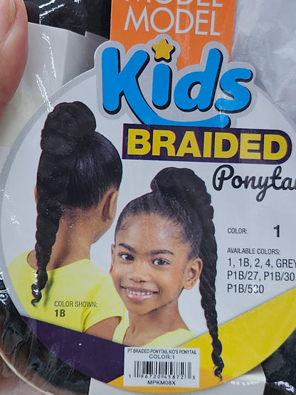 Model model kids ponytail.  Braided pony