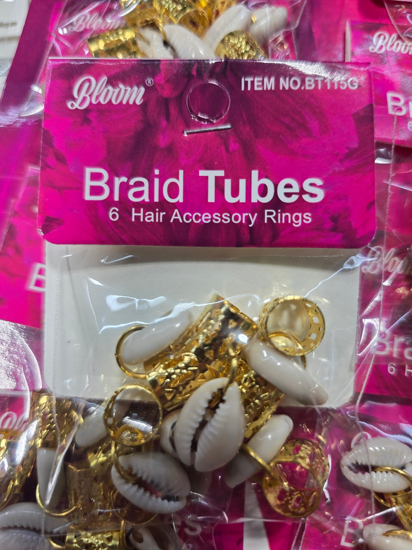 Bloom Braid Tubes 6 Hair Accessories Rings
