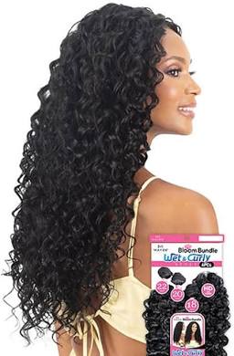 Mayde Bloom Bundle Wet and Curly 4pcs (18",20",22" + closure) by Beauty Giant