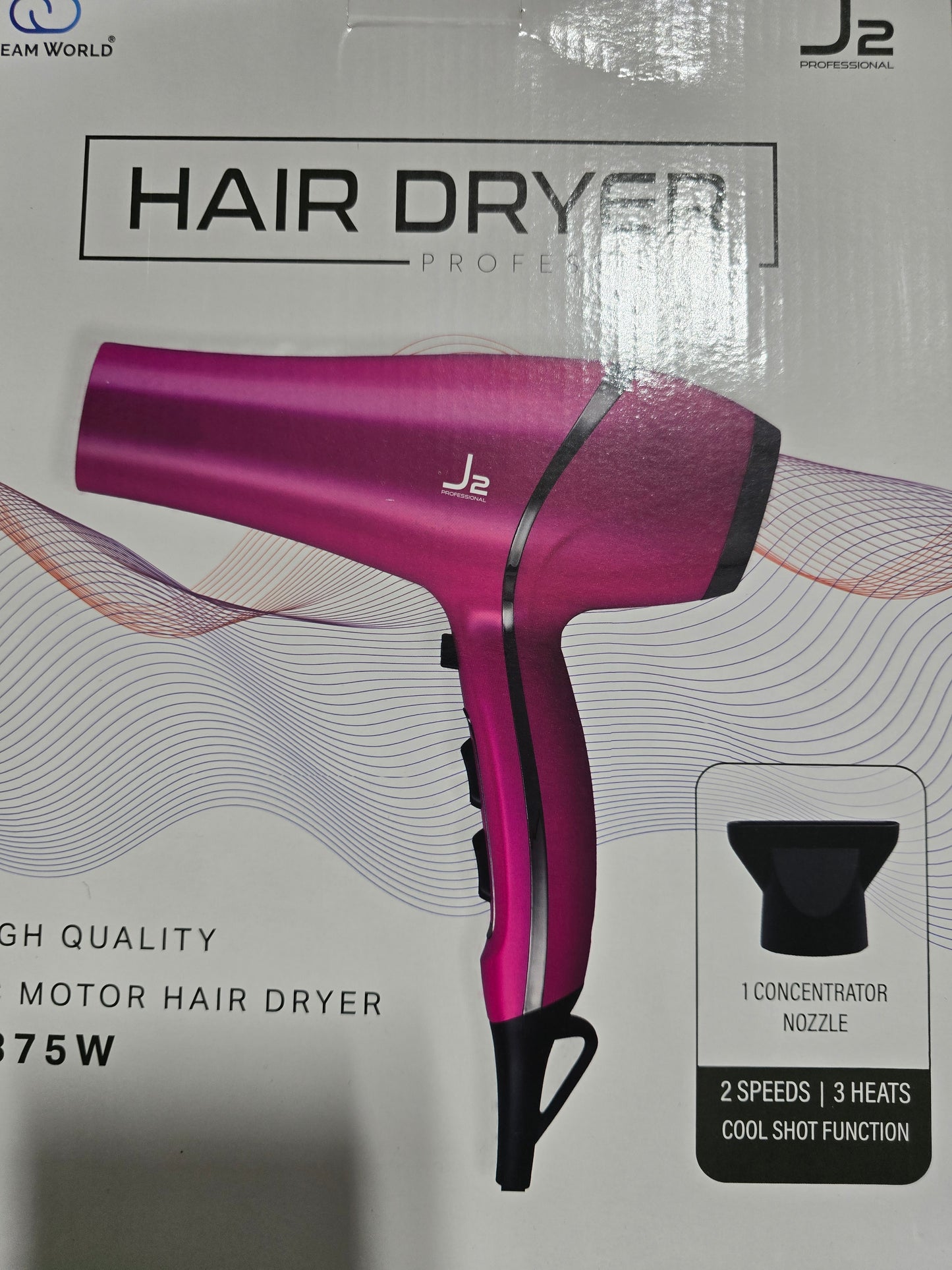 Hair dryer professional hot pink dre2130hp