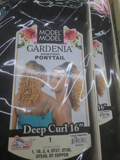 Model model deep curl ponytail 16"