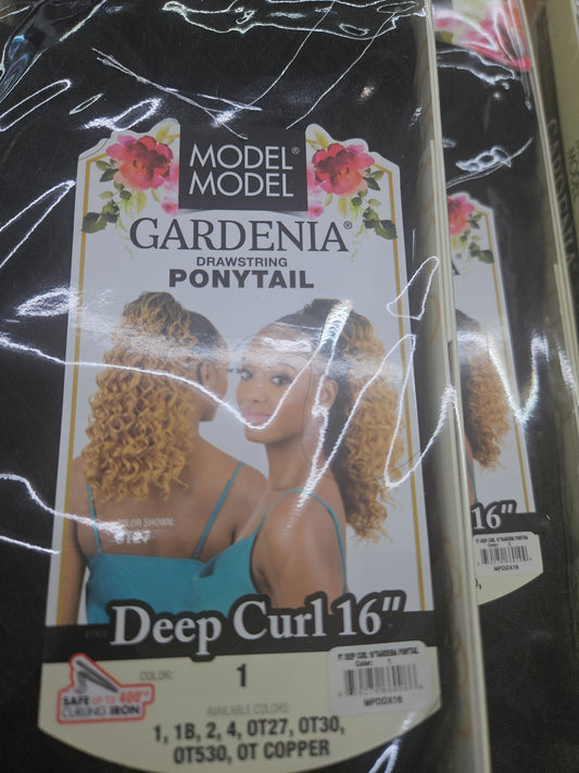 Model model deep curl ponytail 16"