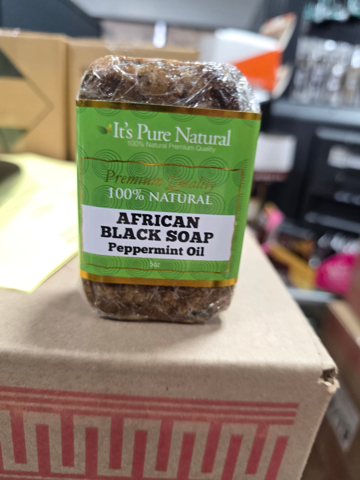 IT'S PURE AFR BLK SOAP PEPR 5Z by Beauty Giant