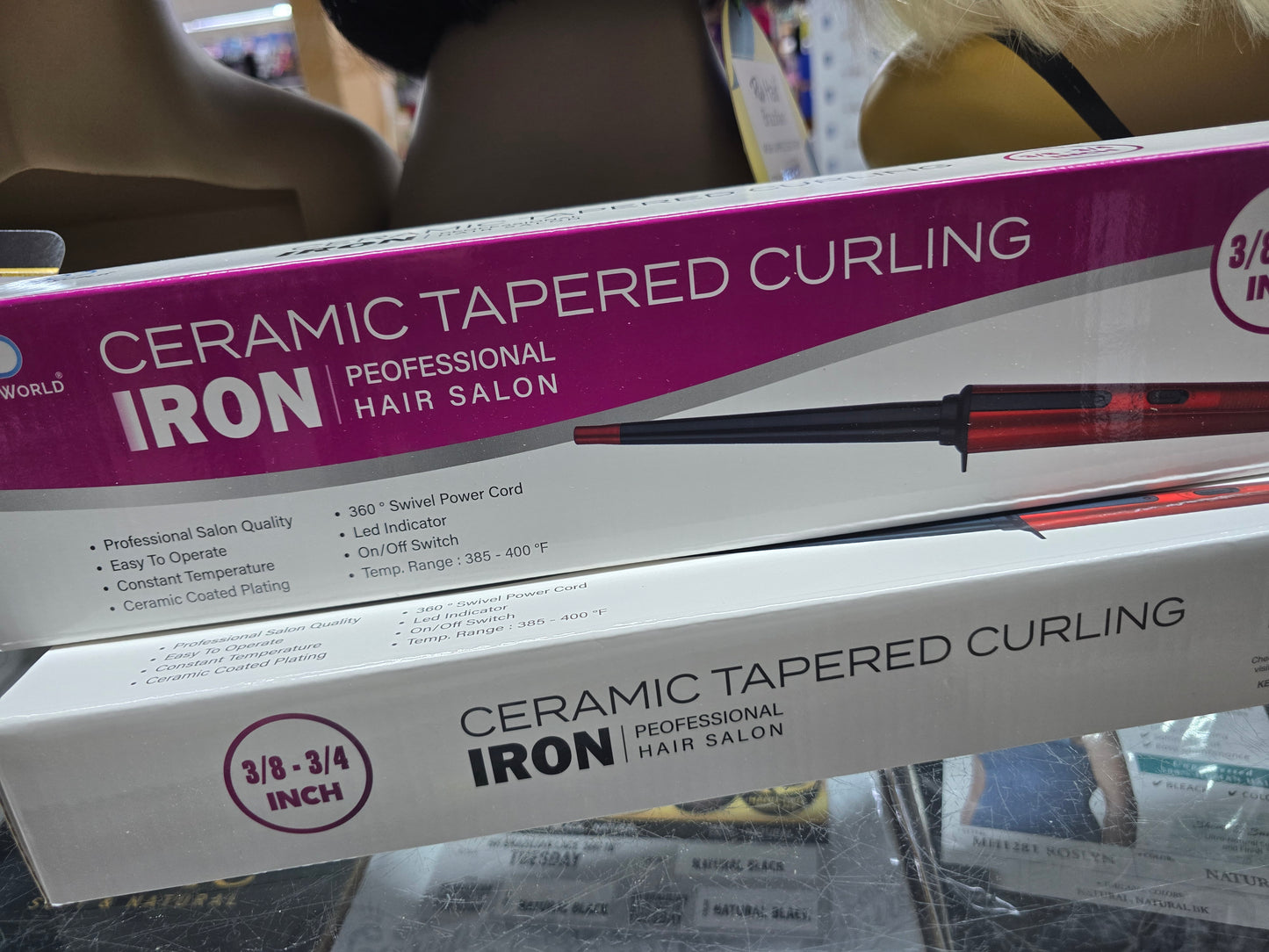 Dream World Ceramic Tapered Curling Iron 3/8-3/4 in