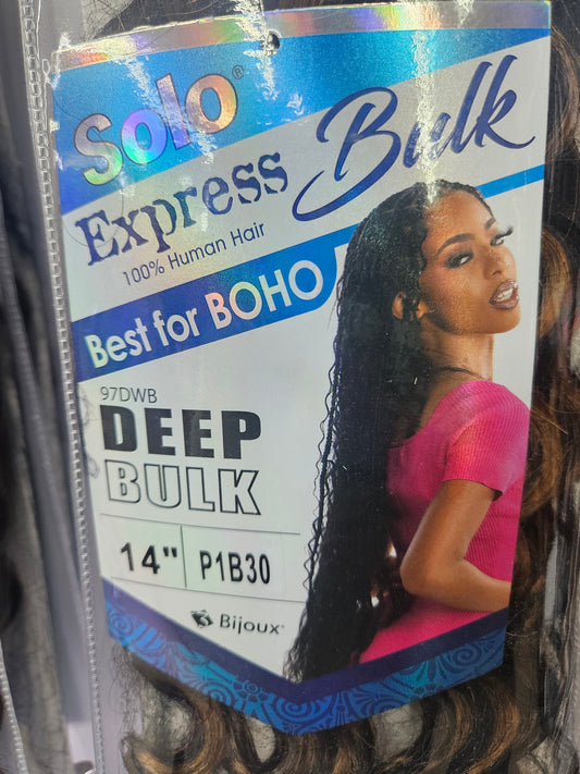 Solo express deep boho bulk 14 100% Human