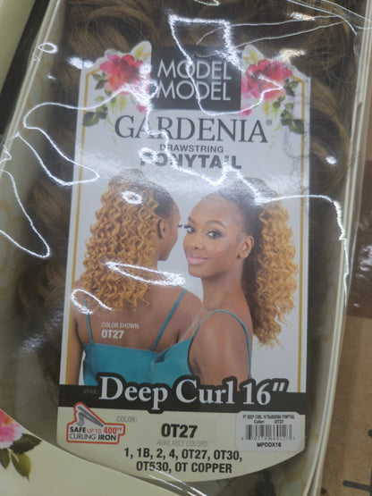 Model model deep curl ponytail 16"