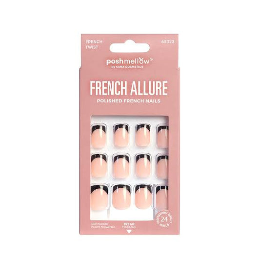 PoshMellow French Twist French Allure Polished French Nails 65323
