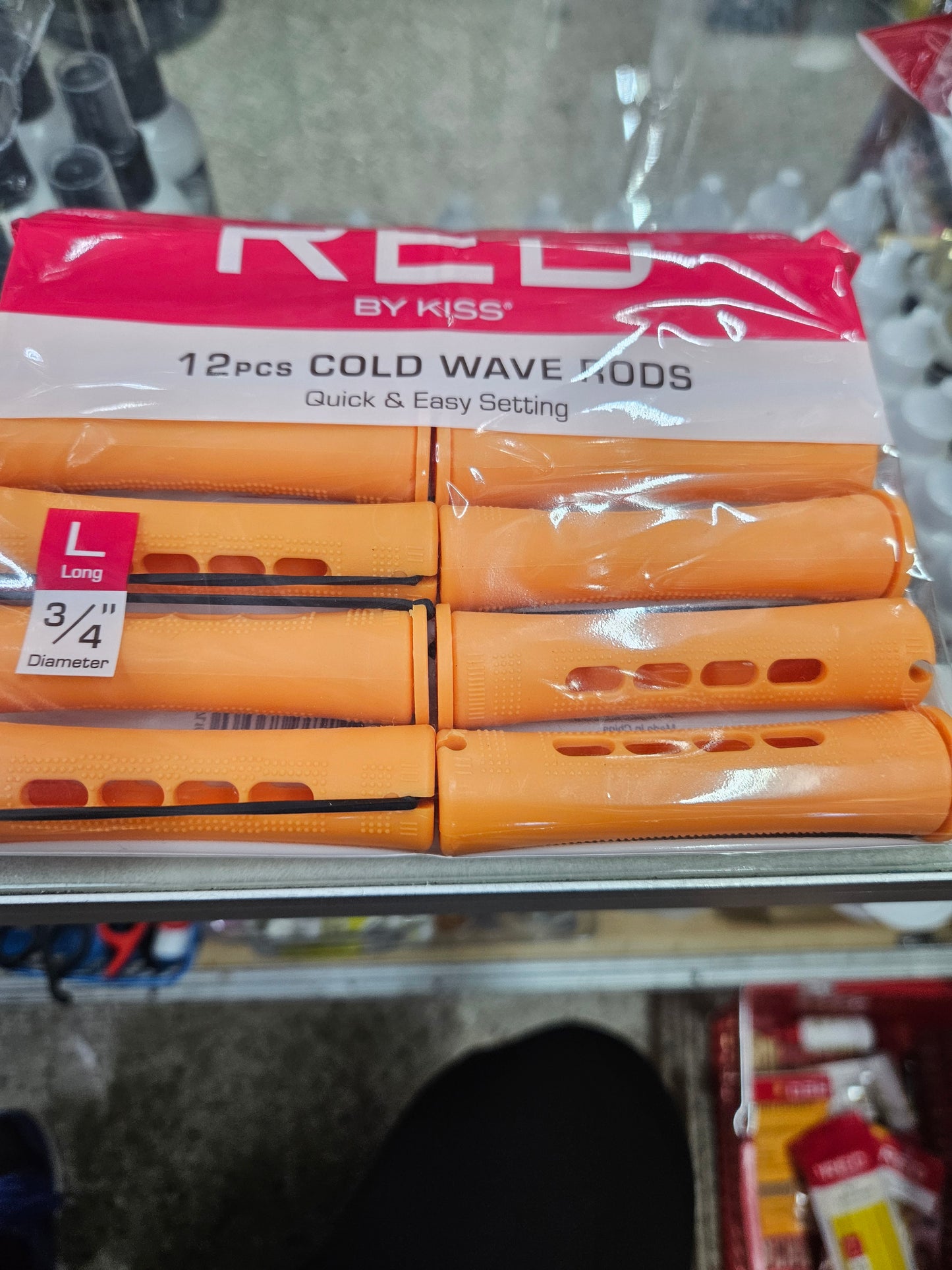 Red cold wave rods 12pcs