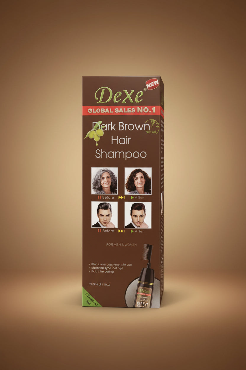 DEXE HAIR SHAMP BROWN W/COMB 7Z by Beauty Giant
