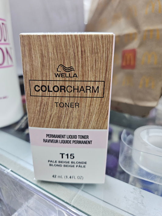 Wella color charm t15 1.4oz pale beige blonde