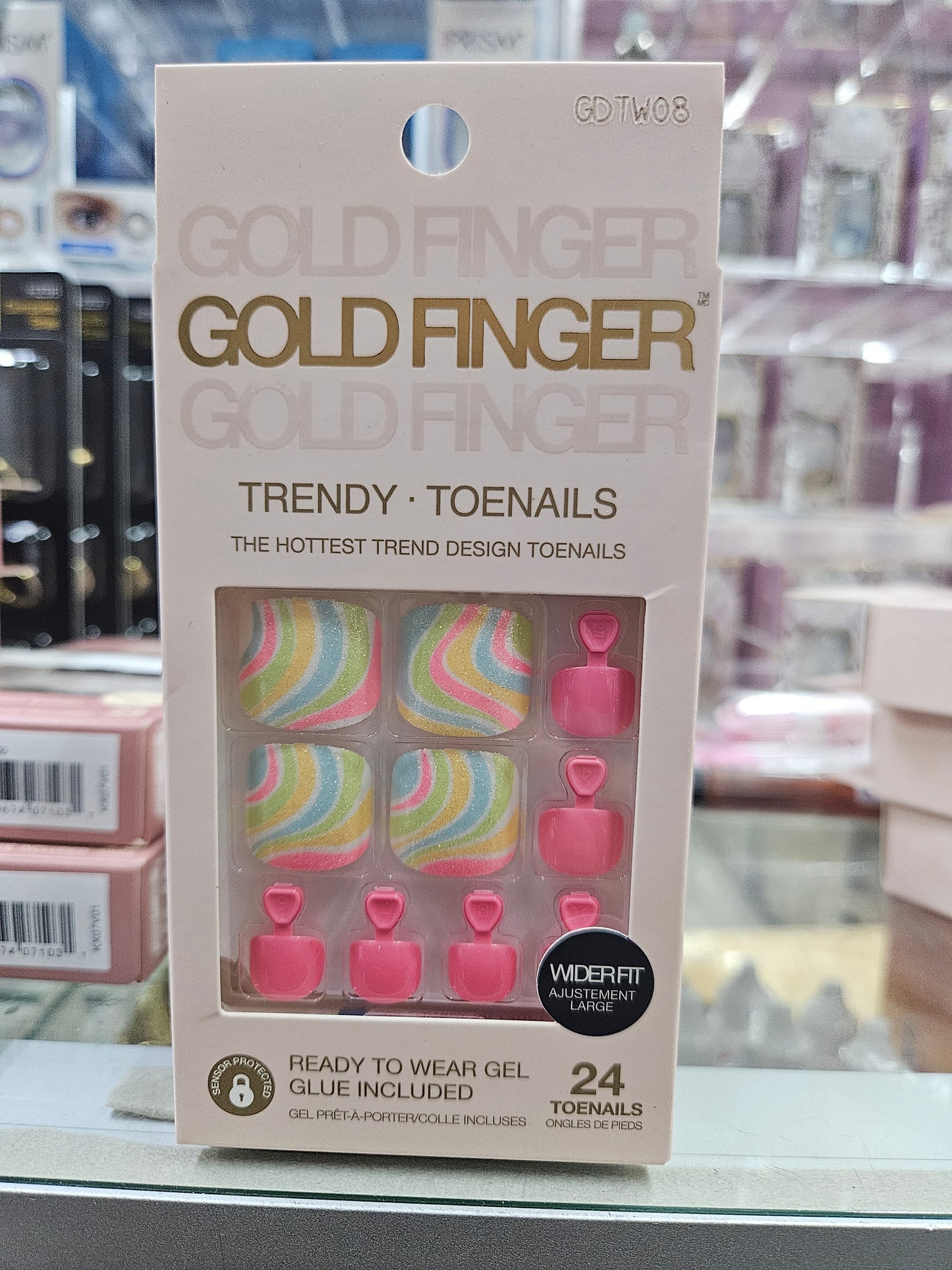 Gold finger Trendy toenails