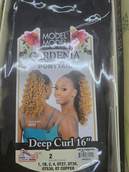 Model model deep curl ponytail 16"