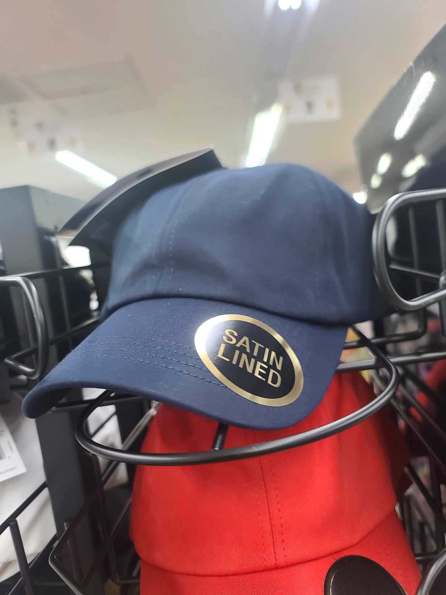 Satin lined baseball cap