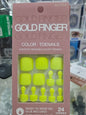 Gold finger color toenail