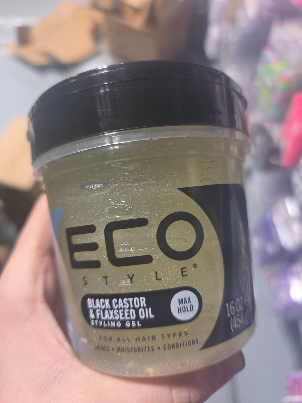 ECO STYLE GEL BLK CAST&FLAX 16Z by Beauty Giant