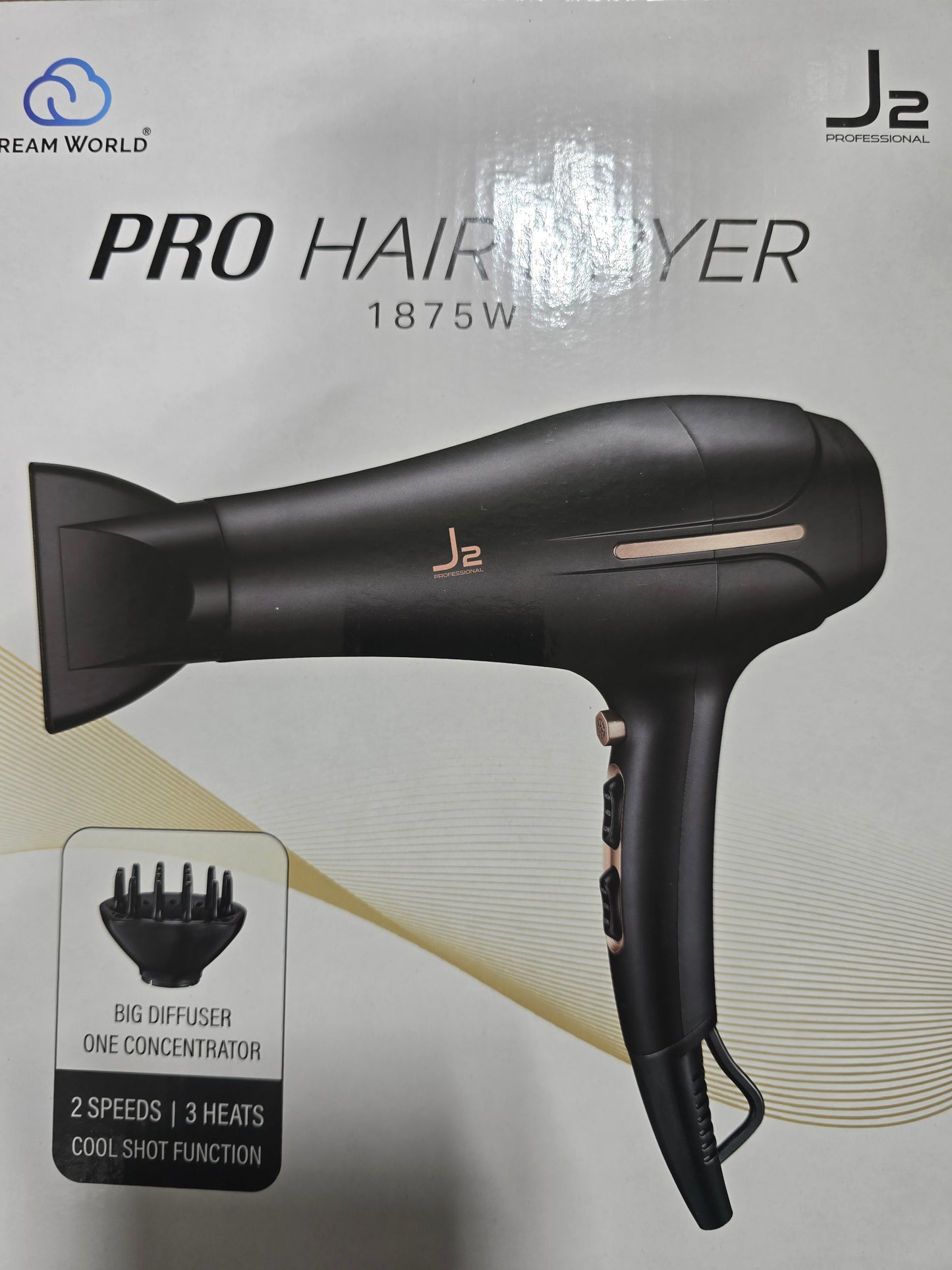 Pro hair dryer with diffuser dre2127bk