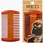 Red dual side beard comb