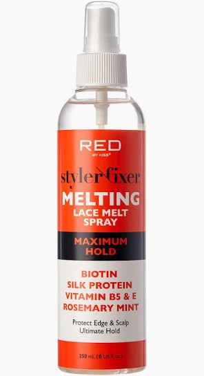 Red styler fixer melting spray melt